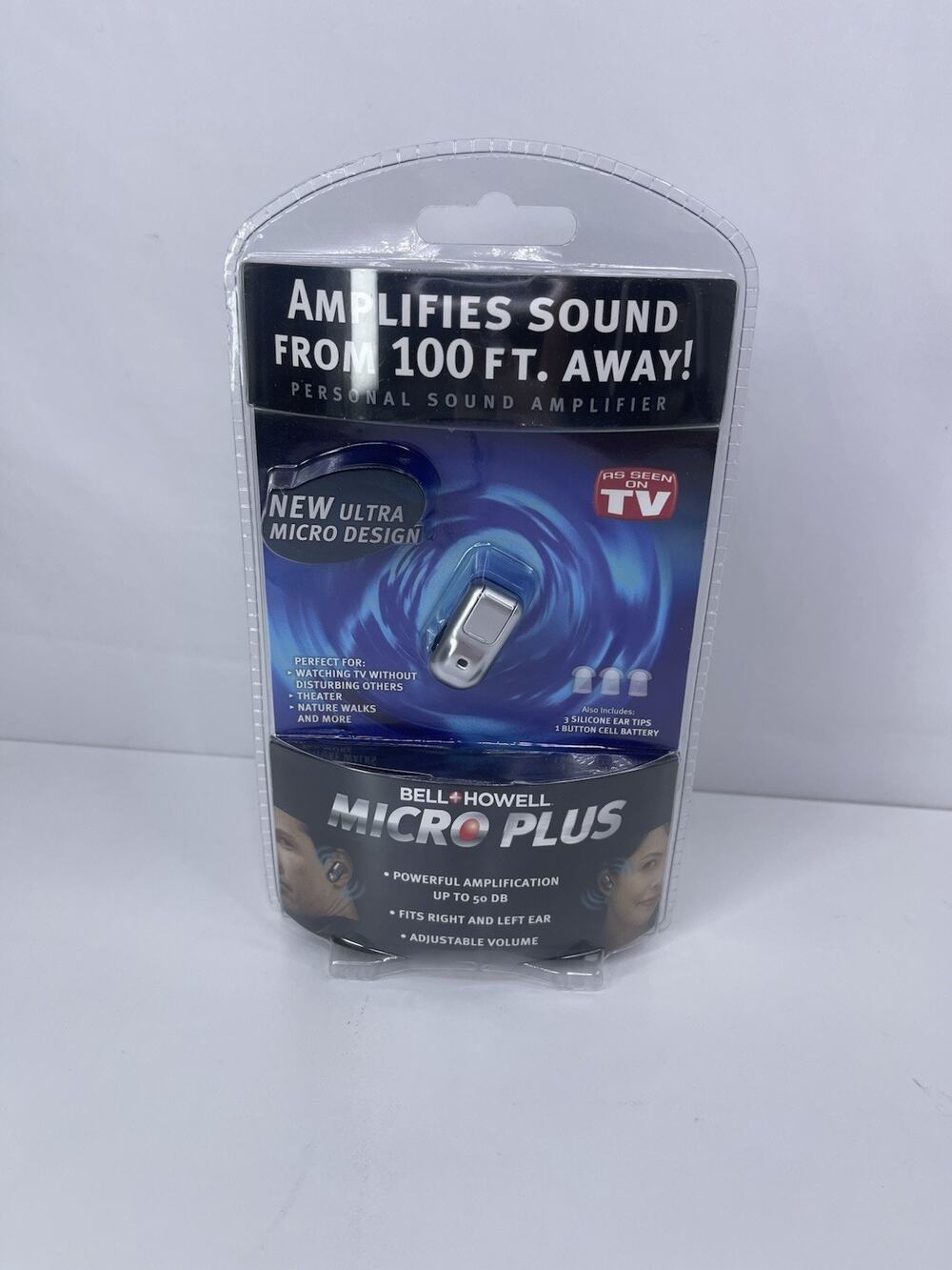 Bell+Howell Micro Plus Personal Sound Amplifier – As Seen on TV – NEW